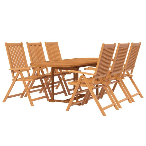 vidaXL 7 Piece Garden Dining Set Solid Wood Acacia 160-240 cm