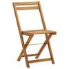 vidaXL 3 Piece Folding Bistro Set with Cushions Solid Wood Acacia