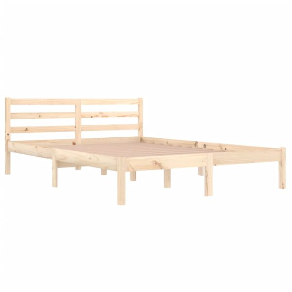 vidaXL Bed Frame without Mattress Solid Wood Pine 140x200cm