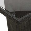 vidaXL Garden Table with Glass Top Black 190x80x74 cm Poly Rattan