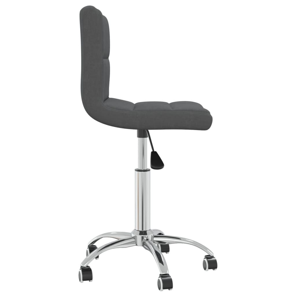 vidaXL Swivel Office Chair Dark Grey Fabric