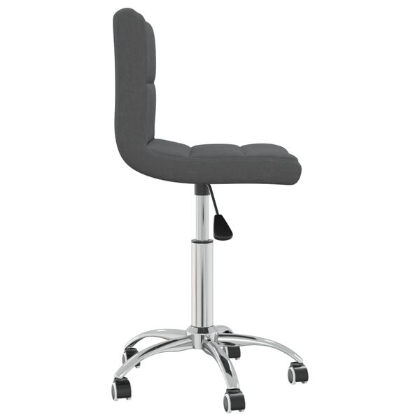 vidaXL Swivel Office Chair Dark Grey Fabric