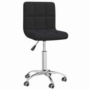 vidaXL Swivel Office Chair Black Fabric