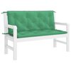 vidaXL Garden Bench Cushion Green 120x(50+50)x7cm Oxford Fabric