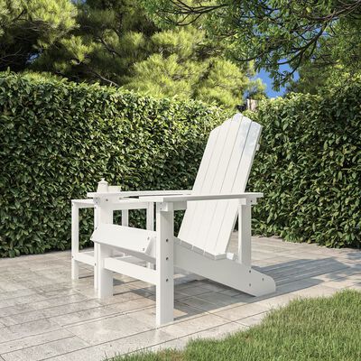 vidaXL Garden Adirondack Chair HDPE White, white vidaXL Garden Adirondack Chair HDPE White