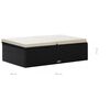 vidaXL 2 Piece Garden Lounge Set with Cushions Poly Rattan Black
