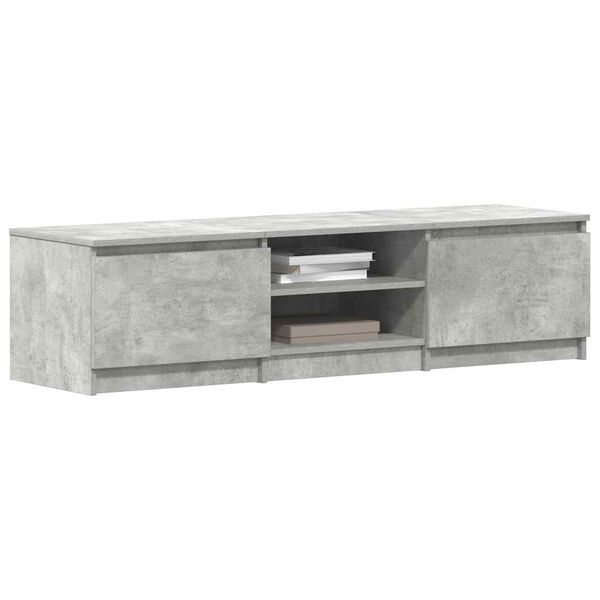 vidaXL TV Cabinet Concrete Grey 140x40x35.5 cm Engineered Wood