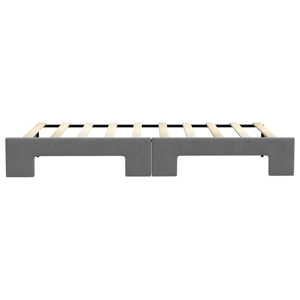 vidaXL Daybed with Trundle without Mattress Dark Grey 90x190 cm