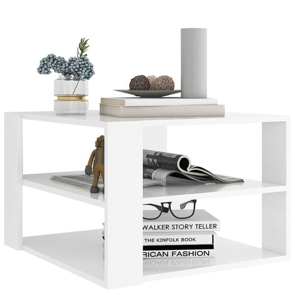 vidaXL Coffee Table White 60x60x40 cm Engineered Wood