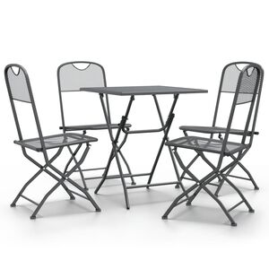 vidaXL 5 Piece Garden Dining Set Expanded Metal Mesh Anthracite