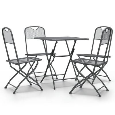 vidaXL 5 Piece Garden Dining Set Expanded Metal Mesh Anthracite,  vidaXL 5 Piece Garden Dining Set Expanded Metal Mesh Anthracite