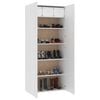 vidaXL Shoe Cabinet White 80x35.5x180 cm Engineered Wood