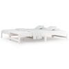 vidaXL Pull-out Day Bed without Mattress White 2x(80x200) cm