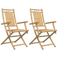 vidaXL Folding Garden Chairs 2 pcs 53x66x99 cm Bamboo,  vidaXL Folding Garden Chairs 2 pcs 53x66x99 cm Bamboo