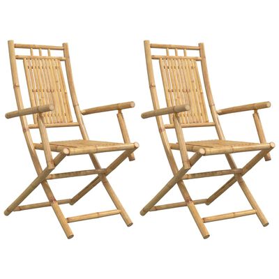 vidaXL Folding Garden Chairs 2 pcs 53x66x99 cm Bamboo,  vidaXL Folding Garden Chairs 2 pcs 53x66x99 cm Bamboo