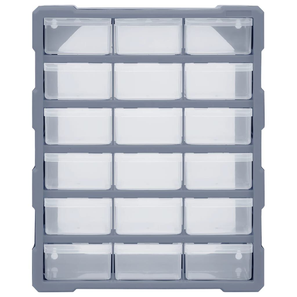 vidaXL Multi-drawer Organiser with 18 Middle Drawers 38x16x47 cm