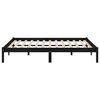 vidaXL Bed Frame without Mattress Black Solid Wood 200x200 cm