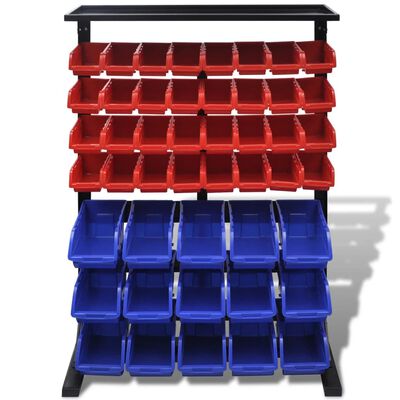 Blue & Red Garage Tool Organiser,  Blue & Red Garage Tool Organiser