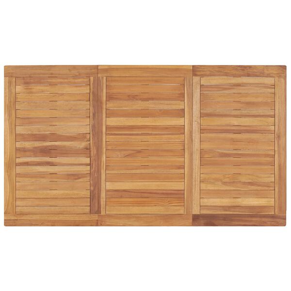 vidaXL 7 Piece Garden Dining Set 140x80 cm Solid Teak Wood