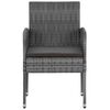 vidaXL 5 Piece Outdoor Dining Set Poly Rattan Grey