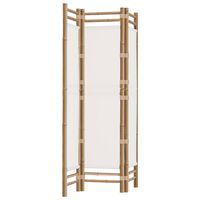 vidaXL Folding 3-Panel Room Divider 120 cm Bamboo and Canvas