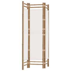 vidaXL Folding 3-Panel Room Divider 120 cm Bamboo and Canvas