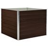vidaXL Raised Garden Bed Brown 100x100x77 cm Galvanised Steel