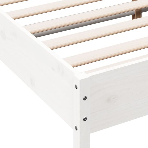 vidaXL Bed Frame without Mattress White 200x200 cm Solid Wood Pine