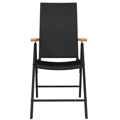 vidaXL 7 Piece Garden Dining Set Black,  vidaXL 7 Piece Garden Dining Set Black