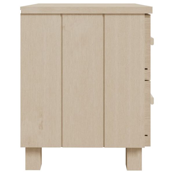 vidaXL Bedside Cabinet HAMAR Honey Brown 40x35x44.5cm Solid Pinewood