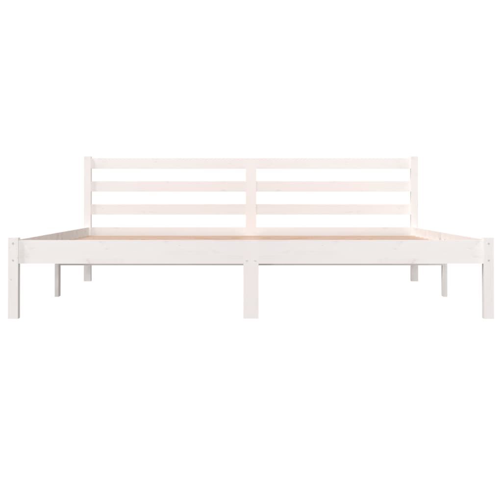 vidaXL Bed Frame without Mattress 180x200cm White Super King Size