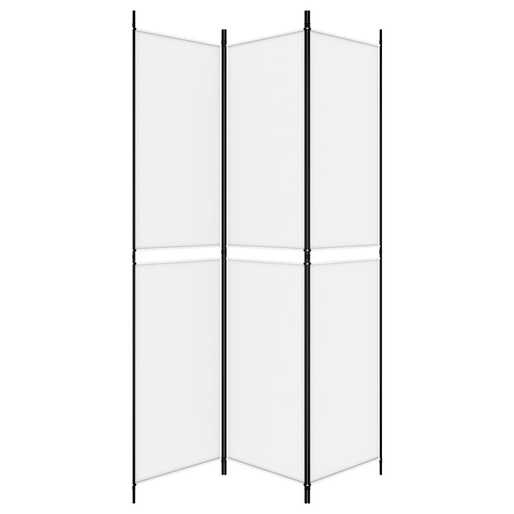 vidaXL 3-Panel Room Divider White 150x220 cm Fabric