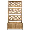 vidaXL Garden Raised Bed with Trellis Bamboo 70 cm