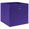 vidaXL Storage Boxes 10 pcs Non-woven Fabric 28x28x28 cm Purple