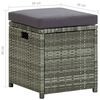 vidaXL 6 Piece Garden Lounge Set with Cushions Poly Rattan Grey