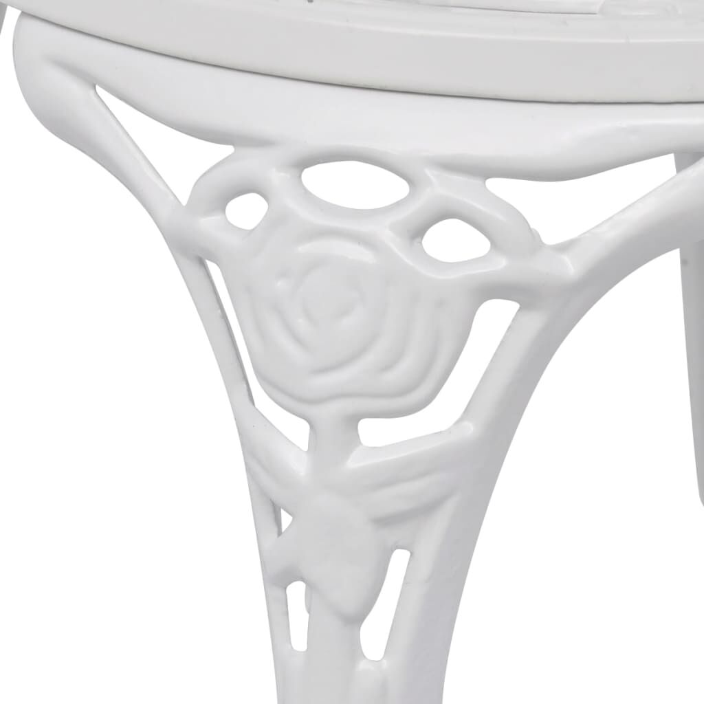 vidaXL Bistro Chairs 2 pcs Cast Aluminium White