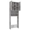 vidaXL Washing Machine Cabinet Concrete Grey 64x25.5x190 cm