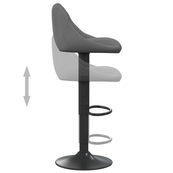 vidaXL Bar Stool Dark Grey Velvet