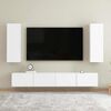 vidaXL 4 Piece TV Cabinet Set White Engineered Wood