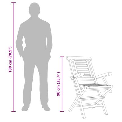 vidaXL Folding Garden Chairs 2 pcs 56x63x90 cm Solid Wood Teak,  vidaXL Folding Garden Chairs 2 pcs 56x63x90 cm Solid Wood Teak