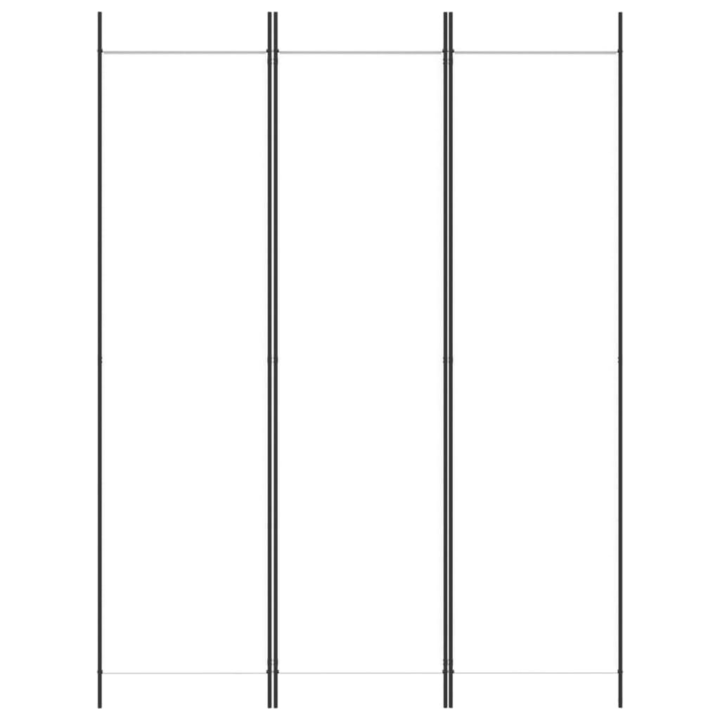 vidaXL 3-Panel Room Divider White 150x200 cm Fabric