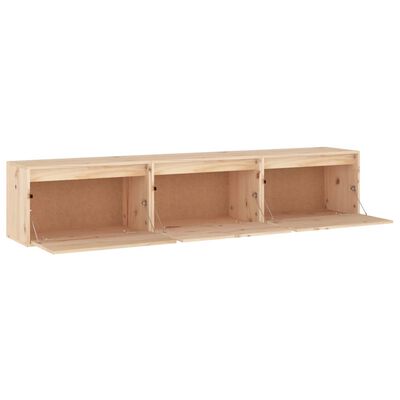 vidaXL TV Cabinets 3 pcs Solid Wood Pine