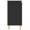 vidaXL Sideboard with Solid Wood Legs Black 60x35x70 cm Engineered Wood