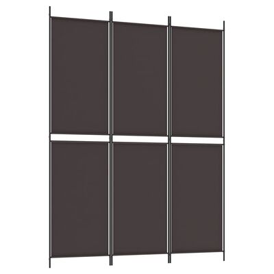 vidaXL 3-Panel Room Divider Brown 150x200 cm Fabric, brown vidaXL 3-Panel Room Divider Brown 150x200 cm Fabric