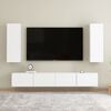 vidaXL TV Cabinets 2 pcs White 30.5x30x90 cm Engineered Wood