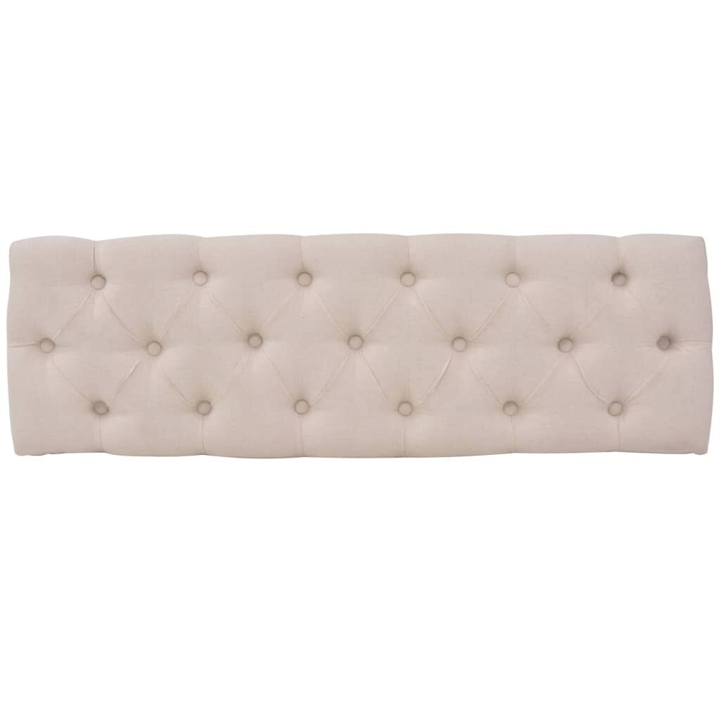 vidaXL Bench Linen Solid Wood 110x38x48 cm Cream White