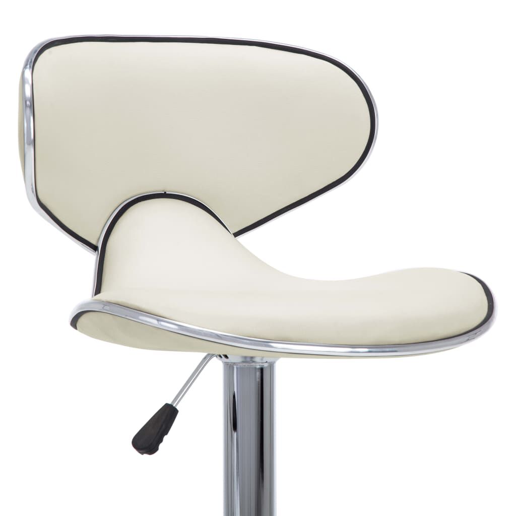 vidaXL Bar Stools 2 pcs Cream Faux Leather