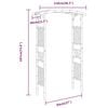 vidaXL Rose Arch Bamboo 118x40x187 cm