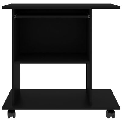 vidaXL Computer Desk Black 80x50x75 cm Engineered Wood, black vidaXL Computer Desk Black 80x50x75 cm Engineered Wood