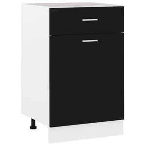 vidaXL Drawer Bottom Cabinet "Lyon" Black 50x46x81,5 cm Engineered Wood